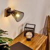 PANAGUÁ Wall Light Dark wood, black, 1-light source