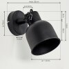 JULIBOY Wall Light black, 1-light source