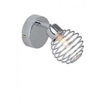 Brilliant CHARLIE wall spotlight chrome, 1-light source