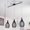 CHIPOC Pendant Light black, 3-light sources