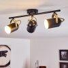 RIALEY Ceiling Light brass, black, 3-light sources