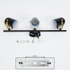 RIALEY Ceiling Light brass, black, 3-light sources