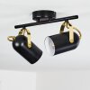 RIALEY Ceiling Light brass, black, 2-light sources