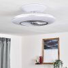 NAGOYA ceiling fan LED white, 1-light source, Remote control