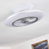 NAGOYA ceiling fan LED white, 1-light source, Remote control