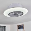 NAGOYA ceiling fan LED white, 1-light source, Remote control