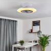 NAGOYA ceiling fan LED white, 1-light source, Remote control