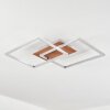 TORRES Ceiling Light LED matt nickel, 2-light sources, Remote control