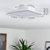 FARC Ceiling Light LED silver, 1-light source, Remote control