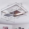 MANZANALESÂ  Ceiling Light LED chrome, 1-light source, Remote control