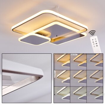 MANZANALESÂ  Ceiling Light LED chrome, 1-light source, Remote control