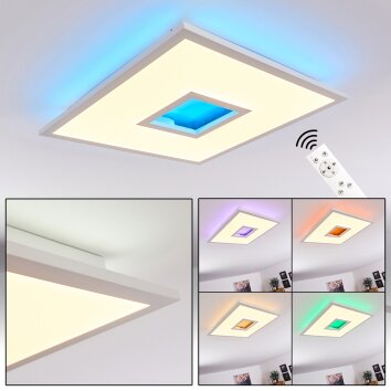 TURBALÁ Ceiling Light LED white, 2-light sources, Remote control, Colour changer
