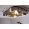 Granada ceiling light LED matt nickel, 4-light sources