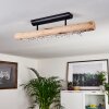 RODECHE Ceiling Light LED Light wood, black, 1-light source