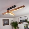 RODECHE Ceiling Light LED Light wood, black, 1-light source