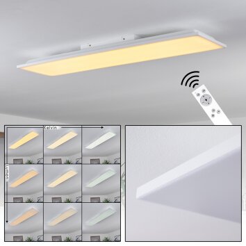 SALAMO Ceiling Light LED white, 1-light source, Remote control