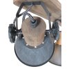 Steinhauer GEARWOOD ceiling spotlight grey, Dark wood, 4-light sources