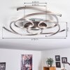 COJCAM Ceiling Light LED matt nickel, 3-light sources