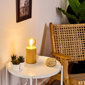 CASTELLAR Table lamp Light wood, 1-light source