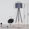 MENOCAL Floor Lamp Light wood, black, 1-light source
