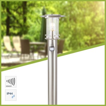 Brilliant YORK path light silver, 1-light source, Motion sensor