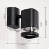 CORNEDA Outdoor Wall Light black, 1-light source