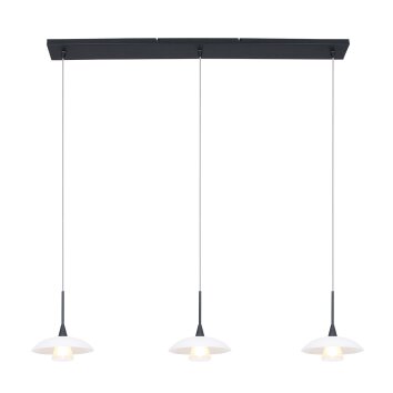 Steinhauer Tallerken Pendant Light LED matt nickel, 3-light sources