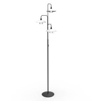 Steinhauer Tallerken Floor Lamp LED black, 3-light sources