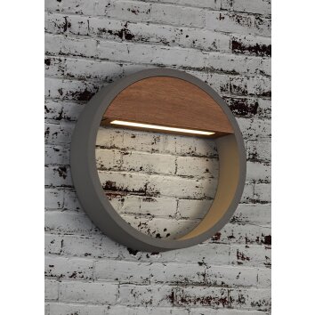 Mantra CYCLE Outdoor Wall Light LED grey, 1-light source