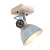 Steinhauer Gearwood Spotlight Light wood, matt nickel, 1-light source