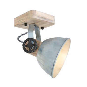 Steinhauer Gearwood Spotlight Light wood, matt nickel, 1-light source