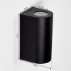 Boda Outdoor Wall Light black, 2-light sources