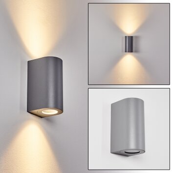 Boda Outdoor Wall Light grey, 2-light sources
