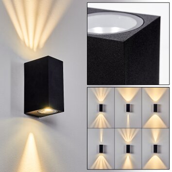 Komoren Outdoor Wall Light LED black, 2-light sources