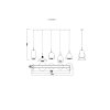 Globo ADARA Pendant Light brass, 5-light sources
