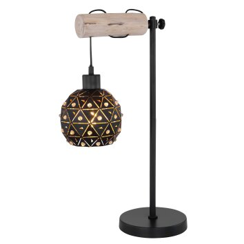 Globo JODIE Table lamp Light wood, black, 1-light source