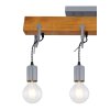 Globo LUDI Ceiling Light grey, Dark wood, 3-light sources