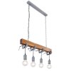 Globo LUDI Pendant Light grey, Dark wood, 4-light sources