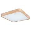 Globo LEANARA Ceiling Light LED Light wood, white, 1-light source, Remote control