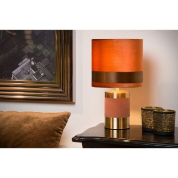 Lucide FRIZZLE Table lamp brown, brass, 1-light source