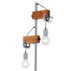 Globo LUDI Floor Lamp grey, Dark wood, 2-light sources