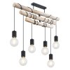 Globo HERMINE Ceiling Light Light wood, black, 6-light sources