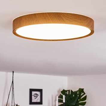 Nexo Ceiling Light LED Wood like finish, white, 1-light source