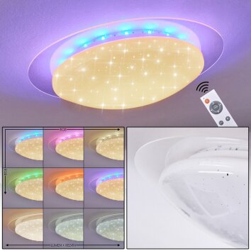 Cure Ceiling Light LED white, 1-light source, Remote control, Colour changer