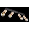 Globo JOSEBA Spotlight Light wood, black, 4-light sources