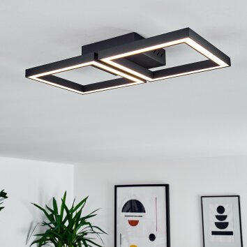 Cavareno Ceiling Light LED black, 1-light source