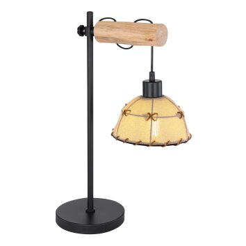 Globo REX Table lamp Light wood, black, 1-light source