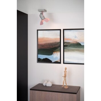 Lucide PICTO Ceiling Light grey, pink, 1-light source