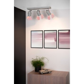Lucide PICTO Ceiling Light grey, pink, 3-light sources