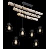 Globo MINA Ceiling Light Light wood, black, 6-light sources
